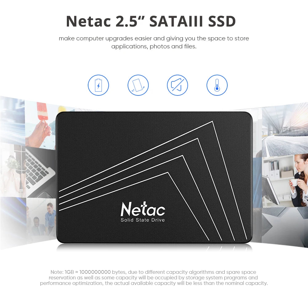 Netac SATA3 SSD 2.5‘‘ 2tb 1tb HD Hard Disk SATA HDD 512gb 256gb 128gb 480gb 960gb Internal Solid State Hard Drive for Laptop PC