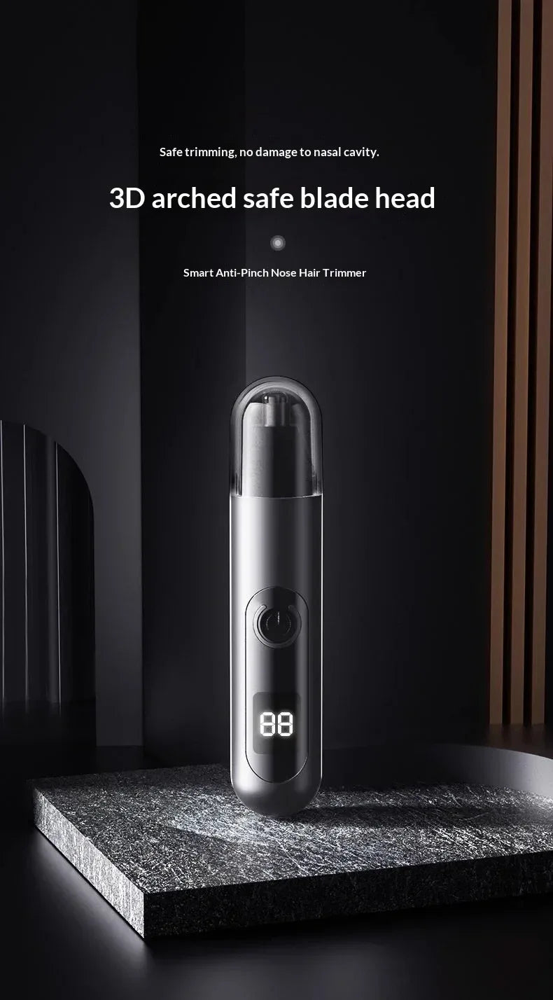 Mini Electric Nose & Facial Hair Trimmer Painless Safe for Men Women Ears Eyebrow Portable Waterproof Rechargeable Grooming