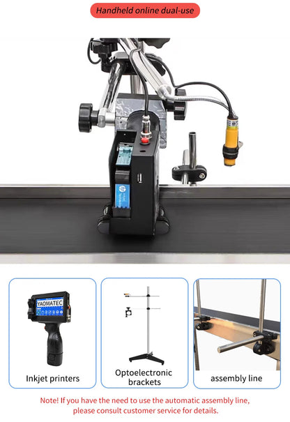 Include cartridge: S1730 12.7MM printing gun batch coding machine logo code printer expiry date portable handheld inkjet printer