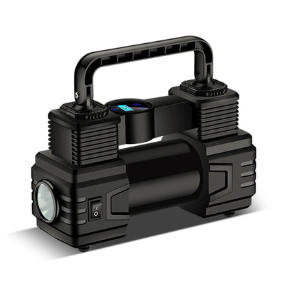 12V 150PSI Mini Air Compressor Dual Cylinder Heavy Duty Tire Inflator with LED Light Car Electric Air Pump Auto Inflatable Pump