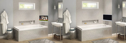 Souria 27 inches Magic Mirror Waterproof LED TV for Bathroom DTV Tuner WiFi Android TV Hotel Advertising SPA Salon US DVB-T T2 C