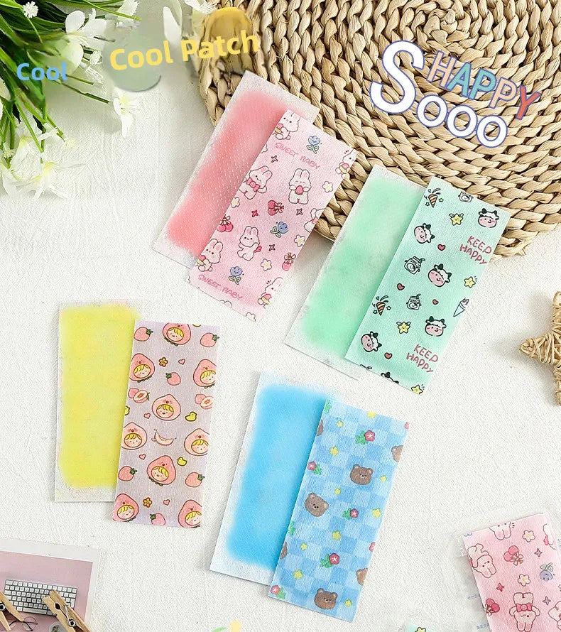 Cooling Gel Patches Summer Essential Refreshing Ice Pack Student Brain Boosting Cooling Patch Mobile Phone Cooling down