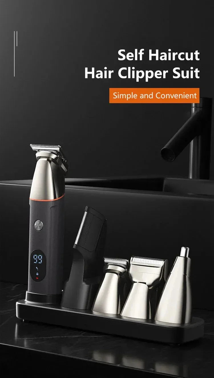 XIAOMI Youpin 5 in 1 Hair Trimmer Machine LCD Display Clippers Barber Professional Hair Cutting Machines Men's Electric Shaver