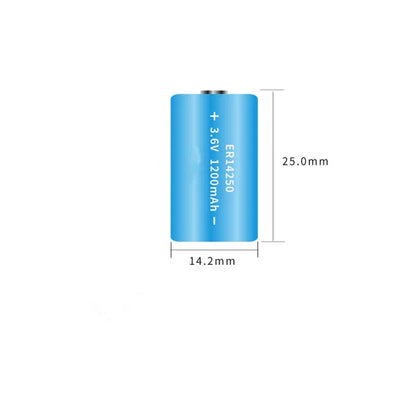 8pcs/lot 14250 rechargeable lithium battery LS14250 ER14250H 1/2-R6 1/2 AA 1200mah rechargeable 3.7V lithium battery
