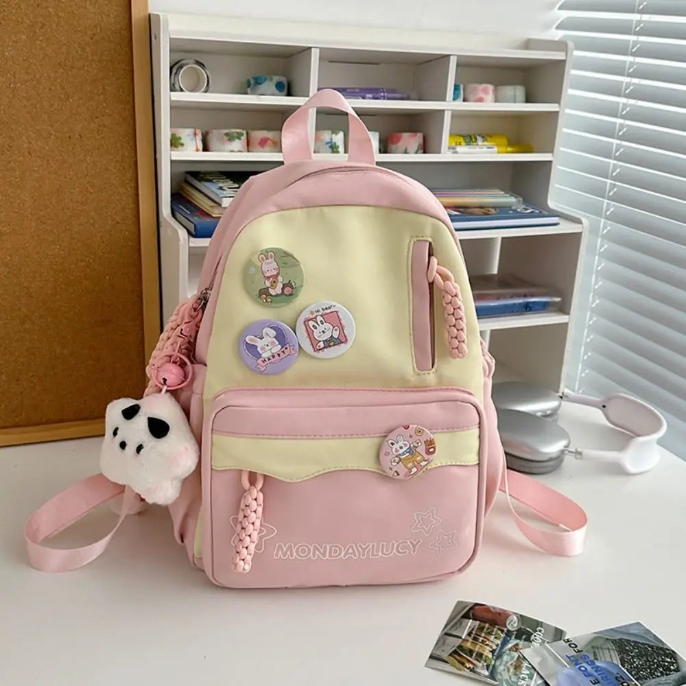 Cute Japanese Style Backpack Nylon Multi-function School Bag Large Capacity Handbag Student