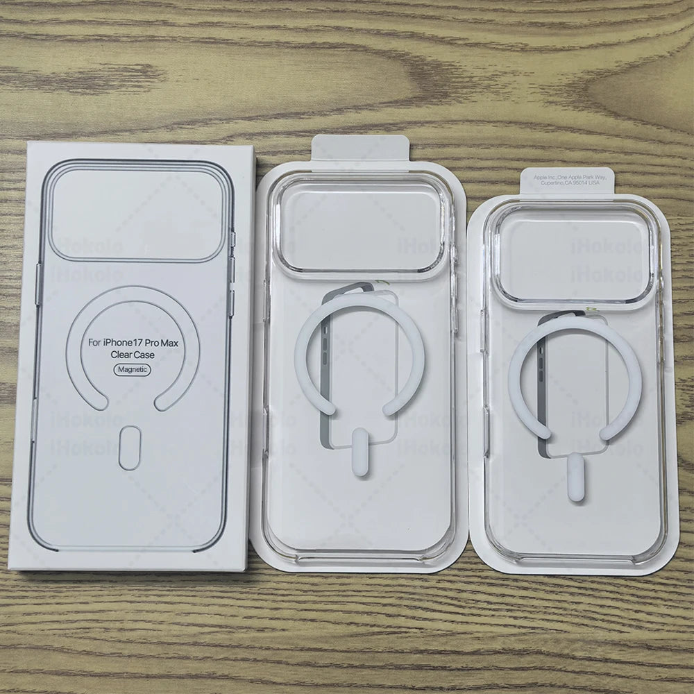 Original Magnetic Clear Case For iPhone 17 16 15 14 13 12 Pro Max Camera Control Transparent Cover For Magsafe Wireless Charging
