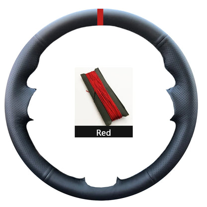 Black Suede Car Steering Wheel Cover For Opel Astra(K) Corsa(E) Crossland X Grandland X Insignia Leather Steering Wrap