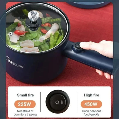 Non-stick Multifunctional Electric Skillet For Dormitory and Home Use Single/Double Layer Hot Pot Electric Rice Cooker 220V