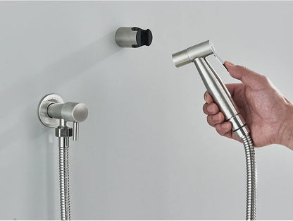 Brushed Gold Handheld Toilet Bidet Sprayer Stainless Steel Bidet Shower Hygienic Shower Wall Toilet Bidet Sprayer Cold Water