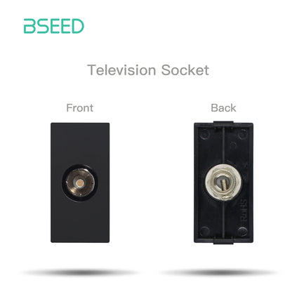BSEED Wall Internet Cat5 Socket Plastic Frame Parts USB Charge Port TV Satellite Interface Function DIY Combination