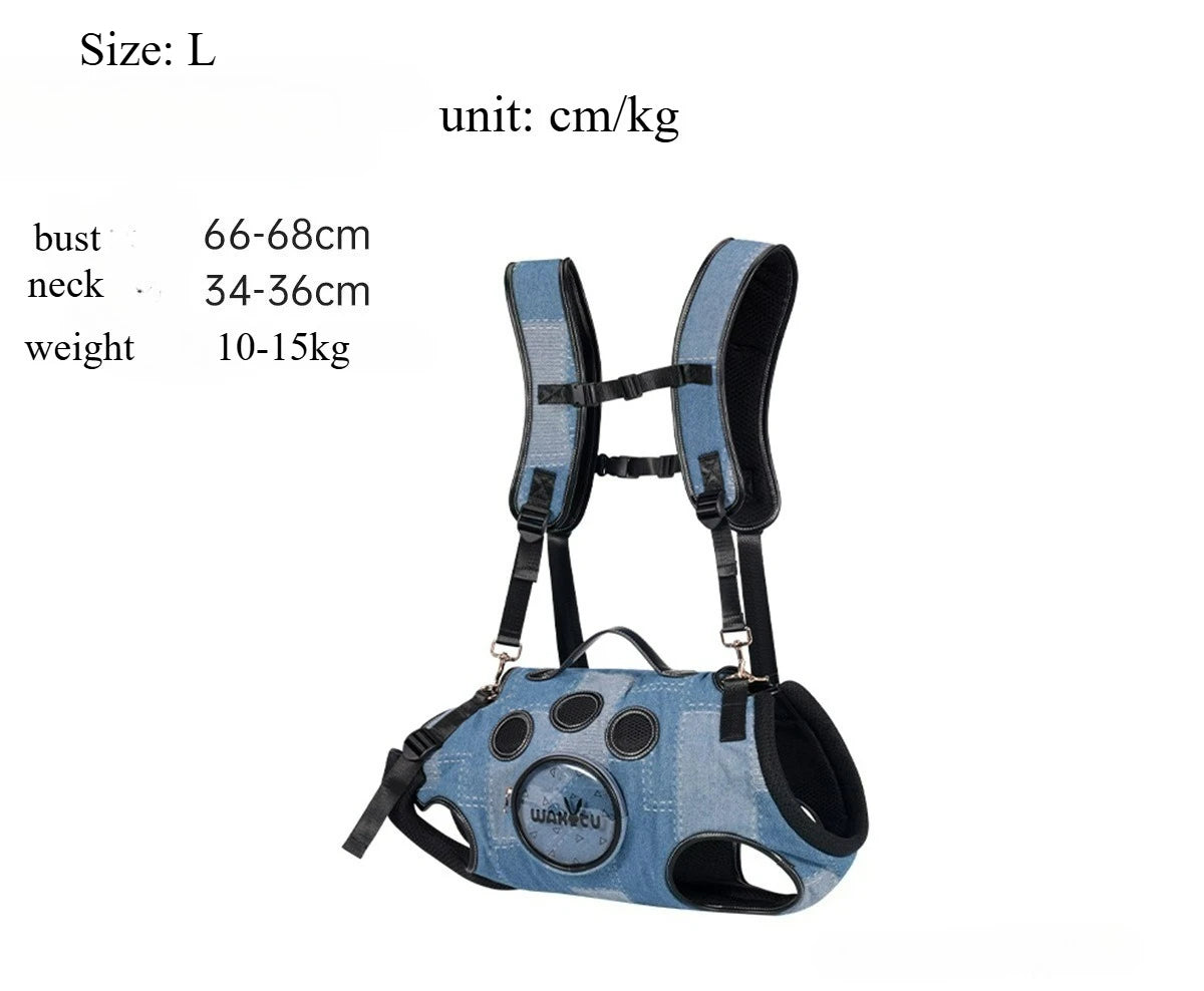 Pet Backpack for Dogs Breathable Pet Harness for Small Medium Large Dogs Portable Cycling Dog Carrier