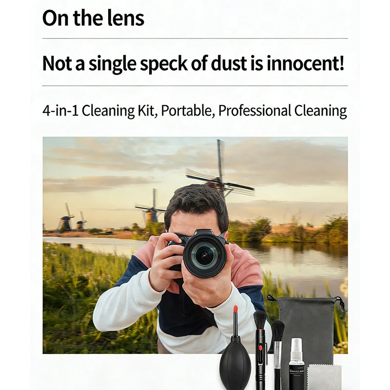 1/6 Pieces/set Double-sided Pen Storage Bag 6 In 1 Camera Cleaning Kit Professional DSLR Lens Cleaning Tool For Sensor Lens