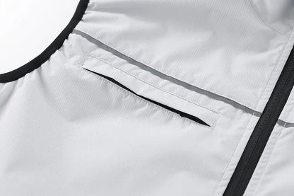 Hooded Cooling Vest Summer USB Charging 5V 12V Cooling Fan Air Conditioner Clothes Sleeveless Breathable Outdoor Sports Travel W