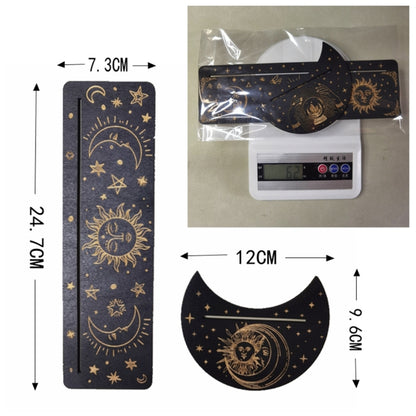 Wooden Stand for Tarot Moon Shape Rectangle Card Set Altar Stand Wood Display Witch Divination Tools Game Accessories Wholesale