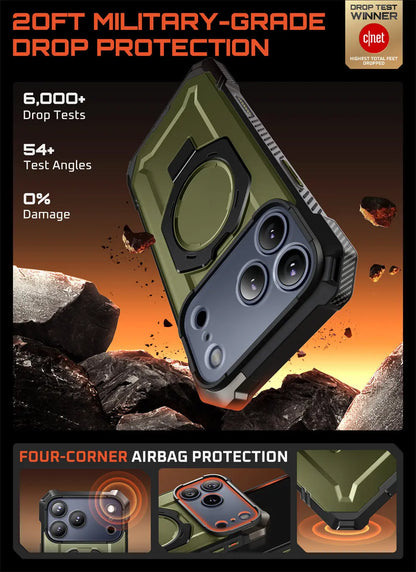 SUPCASE For iPhone 17 Pro Max Case with Camera Control Capture Button UB Grip Heavy Duty Rugged Magnetic Phone Case with Stand