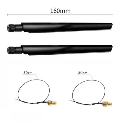 NEW Dual band 5dbi Wireless WiFi Antenna RP-SMA + MHF4 Pigtail Cable for NGFF M.2 Card AX210 AX200 9260 3G/4G Module