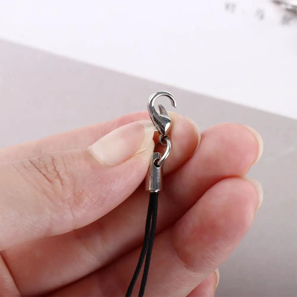 10Pcs Phone Hanger Clips Key Holder Bag Key Ring DYM Phone Lanyard String Phone Lanyard Lobster Clasp Rope Lanyard Lariat Cords