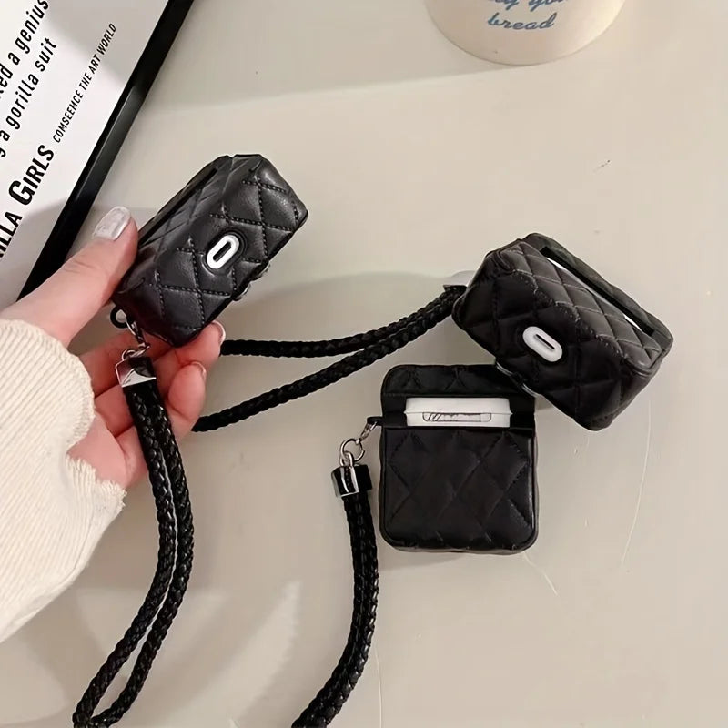 Stylish Down Jacket Case For Airpods 3rd Soft The Pink Puffer Case For Airpods1 2 Pro 2ed Earphone Protective Box With Hand Rope
