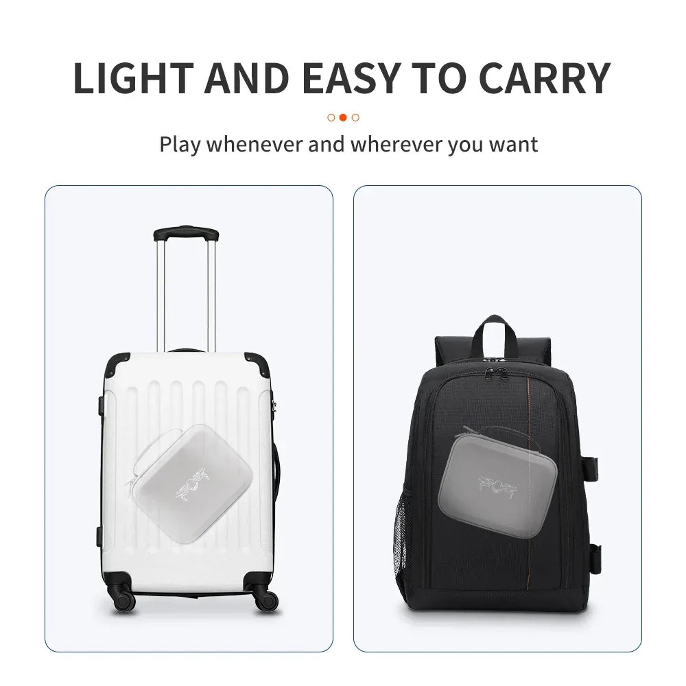 XFJI Storage Bag Protective Carrying Case PU Leather Handbag for DJI Mini 4K/Mini 2SE/Mini 2 Drone Controller Accessories