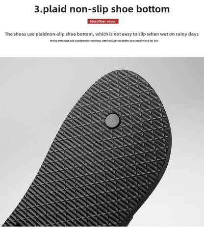 Men's Summer Flip Flop Fashionable Outdoor Slippers Casual Vacation Beach Shoes Indoor Bathroom Non-slip Flip-flops Sandals