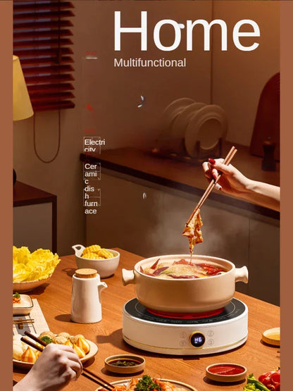 New Electric Ceramic Stove Home Mini Tea Cooker 2000W High Power Induction Cooktop Round Induction Cooker Kitchen Appliances 인덕션