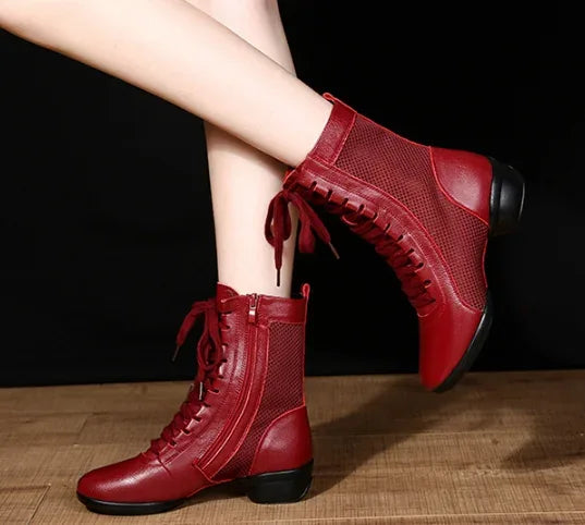 XIHAHA Dancing Boots Woman Jazz Dance Shoes High Quality Soft Women's Ballroom Modern Dancing Shoes Ladies Boots Sneakers