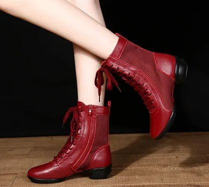 XIHAHA Dancing Boots Woman Jazz Dance Shoes High Quality Soft Women's Ballroom Modern Dancing Shoes Ladies Boots Sneakers