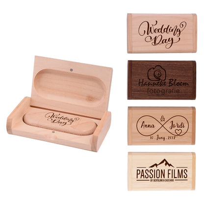 2 IN 1 TYPE-C USB 3.0 Flash Drive 128GB Free Custom Logo Pen Drive 64GB Wooden Pendant Memory Stick 32GB Creative Wedding Gift