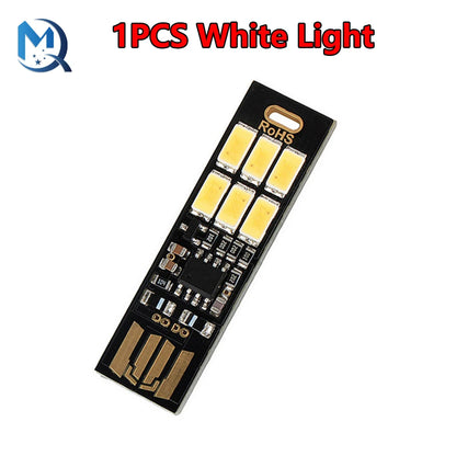 1-10Pcs Portable Mini 5730 USB 6 LED Light 5V Touch Sensor Dimmable Night Light for Power Bank Computer Laptop Book Reading Lamp