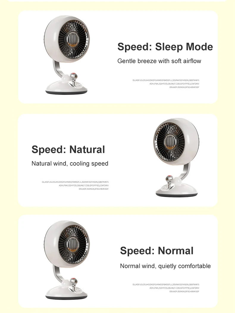 Desktop Fan Kart Creative Digital Display Shaking Head High-speed Circulation Fan Mute Long Endurance Electric Fan