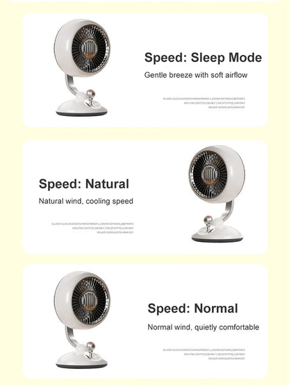 Desktop Fan Kart Creative Digital Display Shaking Head High-speed Circulation Fan Mute Long Endurance Electric Fan