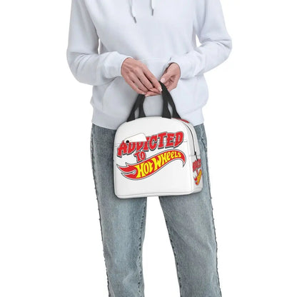Custom Hot Wheels For Fans Thermal Insulated Lunch Bag Cartoon Sport Car Portable Lunch Container Travel Multifunction Food Box
