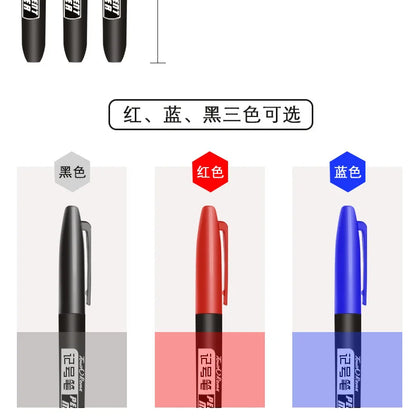 6 PCS Permanent Marker Pen Manga Drawing Markers Black Blue Red Waterproof Ink Sketch Pens Stationery Art School Supplies