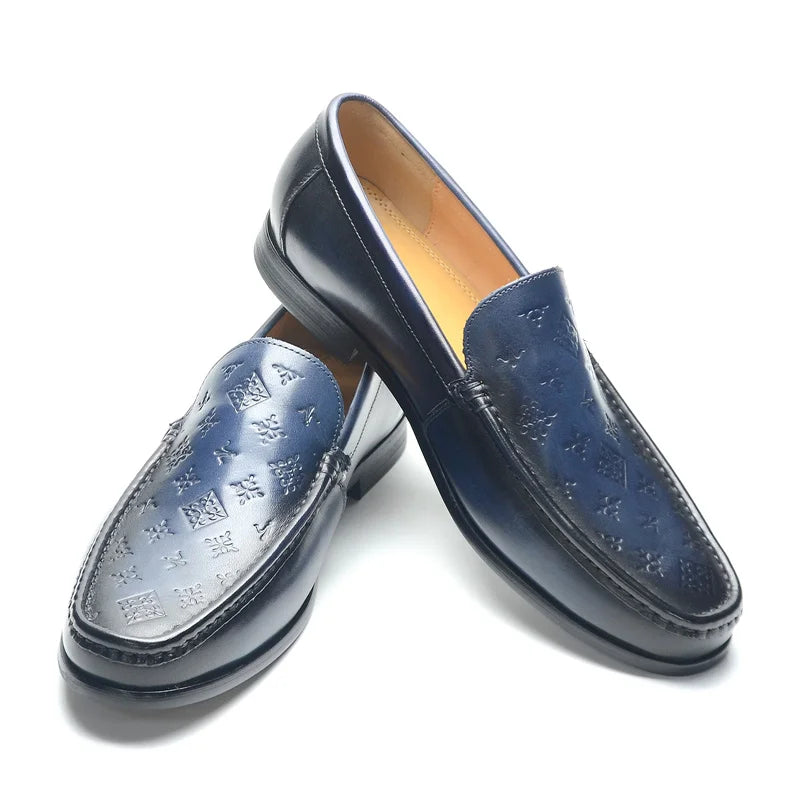 Luxury Men Formal Loafers Genuine Leather Comfortable Business Dress Shoes Slip On Mens Office Driving Shoes