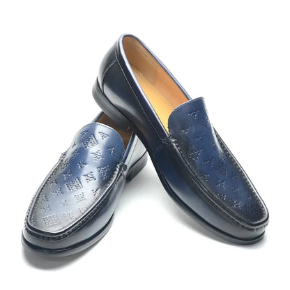 Luxury Men Formal Loafers Genuine Leather Comfortable Business Dress Shoes Slip On Mens Office Driving Shoes