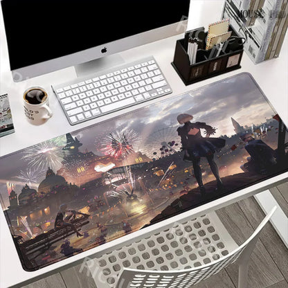 Game NieR:Automata 2B Larger Mousepad Xxl Gaming Keyboard Computer Desk Mat Accessories Game Mouse Pad Office Carpet BigMousepad