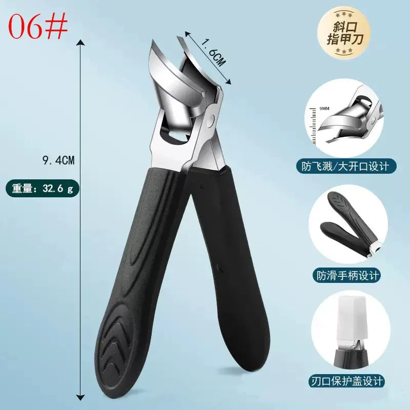 25° Slant Edge Nail Clipper Wide Opening Stainless Steel Professional Ingrown Toenail Tools Eagle Beak Oblique Toe Nail Trimmers