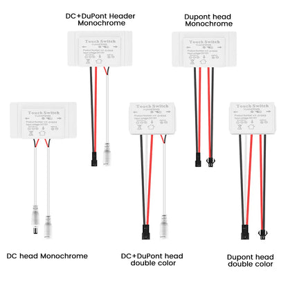 Touch Sensor Switch DC 12V 5A 60W LED Smart Single Key Mirror Light Switch Touch Dimmer Switch For Bathroom Mirror