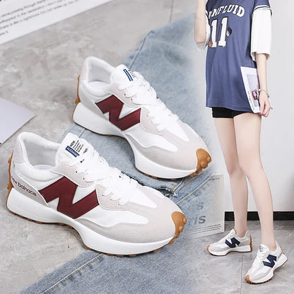 2026 New Women Casual Shoes Fashion Breathable Walking Flat Shoes Sneakers Women 2025 Gym Vulcanized Shoes White Female Footwear