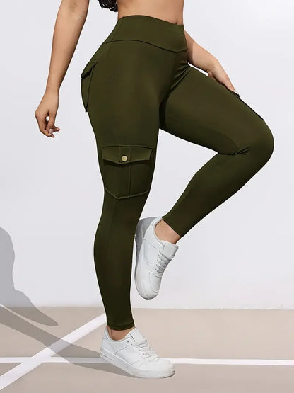 1/3 PCS Washed Print Work Pocket Women Leggings Elastic Butt Lifting Fitness Tights 2025 New Athletic Pants Fashion Streetwear