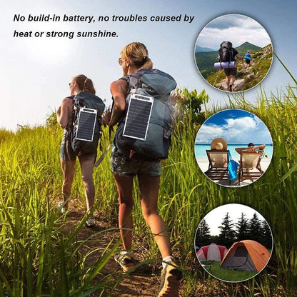 5V 10W Solar Panel USB Outdoor Hike Camping Portable Cells Battery Solar Charger Charging Plate for Mobile Phone Power Bank