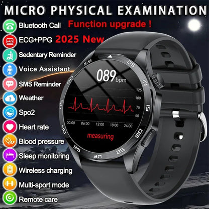 2025 New Blood Pressure Smart Watch Men ECG Monitoring Heart Rate Monitor Women Smartwatch BT Call Fitness Tracker Sport Watches