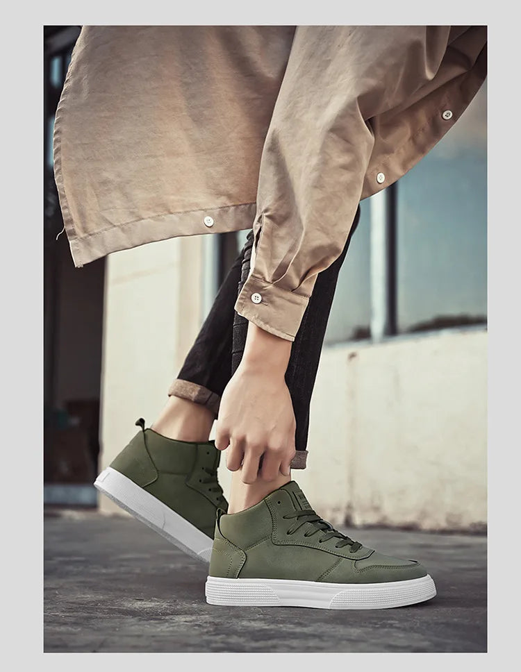 Brand Men's Vulcanzed Shoes Platform High Top Man Sneakers Lightweight Male Running Shoes Breathable Comfort Casual Sport Shoes