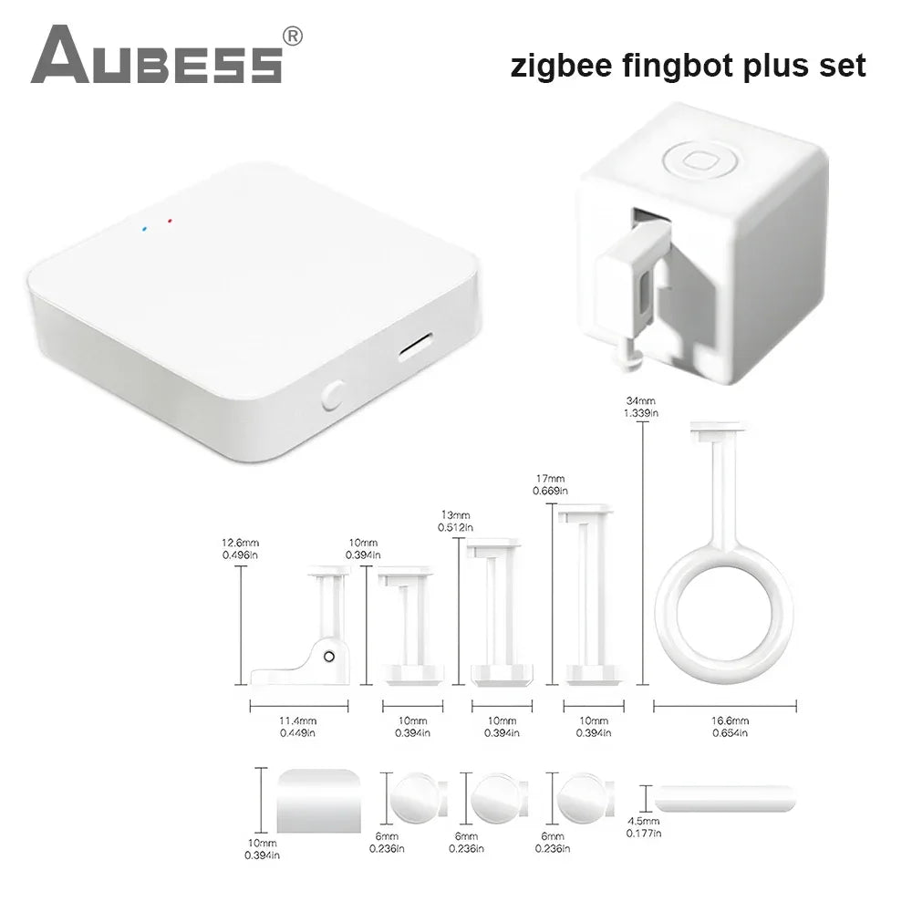 Tuya Zigbee Fingerbot Plus Smart Fingerbot Switch Button Pusher Smart Life Timer Voice Control Support Bluetooth Alexa Google
