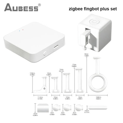 Tuya Zigbee Fingerbot Plus Smart Fingerbot Switch Button Pusher Smart Life Timer Voice Control Support Bluetooth Alexa Google