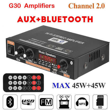 G30 G919H 1000W Home Power Amplifiers Audio Bluetooth Amplificador Subwoofer Speakers Theater Audio Sound System FM USB EU/US