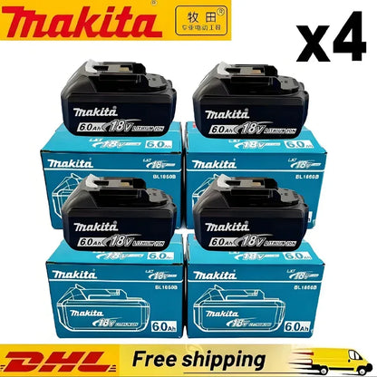 Makita 18V battery for Makita 18V power tools The 18V Makita BL1860B rechargeable battery can replace BL1850B LXT400