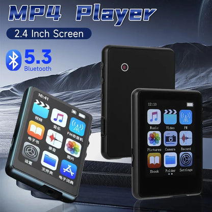MP3 MP4 Player Full Touch Screen Lossless Music Player Bluetooth-Compatible HiFi MP4 Walkman with Speaker FM/E-book/Recorder