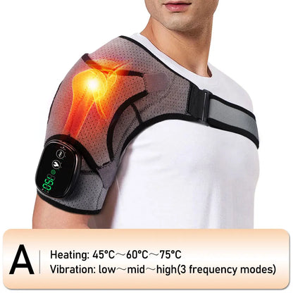 Vibration Shoulder Steamer Belt Heated Shoulder Warmer Massager Electric Smart Massage Machine Temperature Adjust