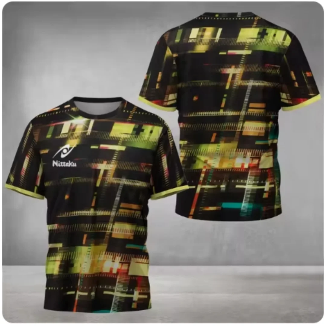 Nittaku Table Tennis T-shirt Victory Light Color Printed Men's Summer New Sports T-shirt Training Quick Drying T-shirt